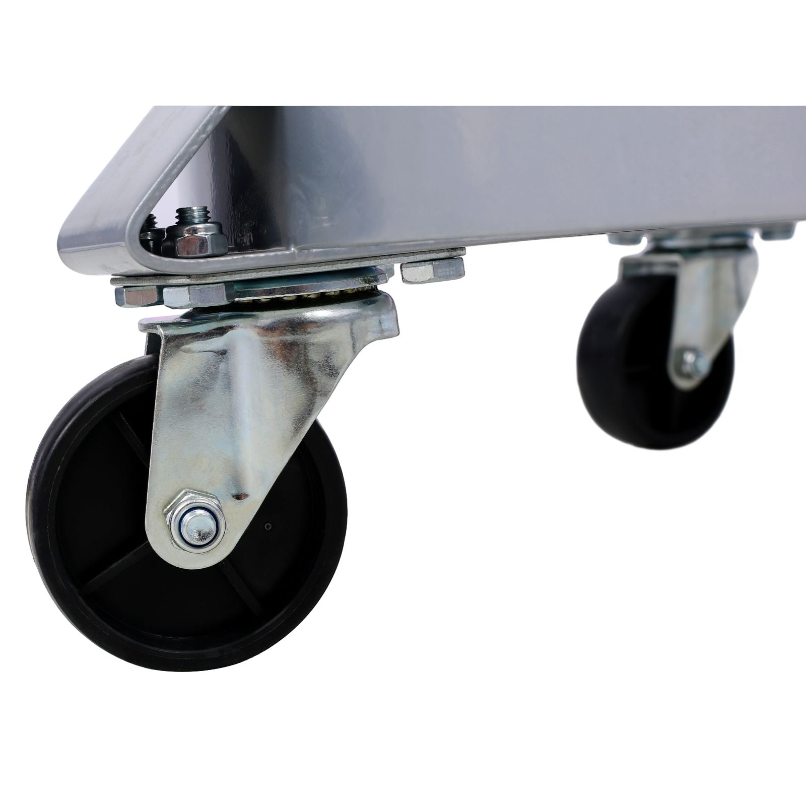 4Pcs Drum Dolly for 55 Gallon Drums,Barrel Dolly with 4 Swivel Caster Wheels,Heavy Duty Steel Frame Drum Cart with Brake image 8