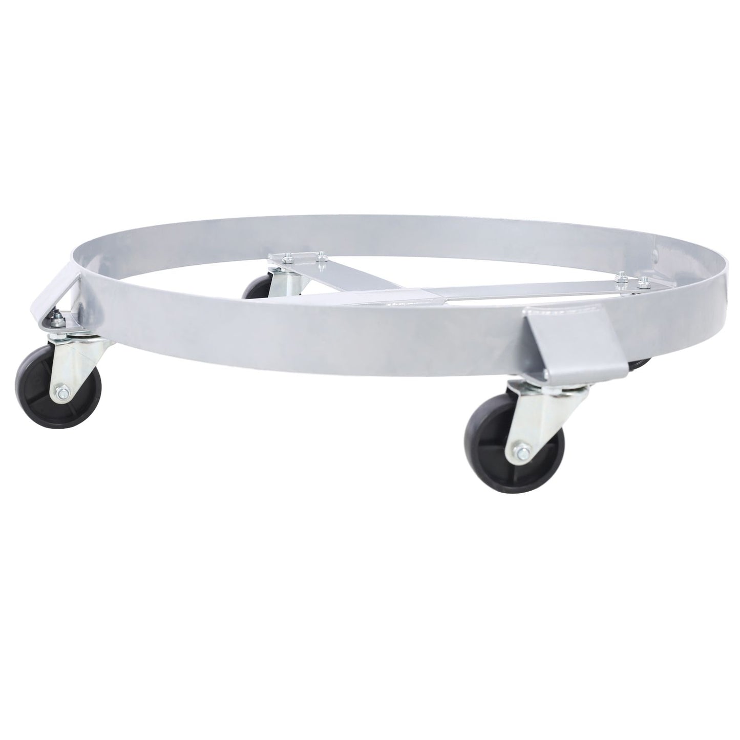4Pcs Drum Dolly for 55 Gallon Drums,Barrel Dolly with 4 Swivel Caster Wheels,Heavy Duty Steel Frame Drum Cart with Brake image 7