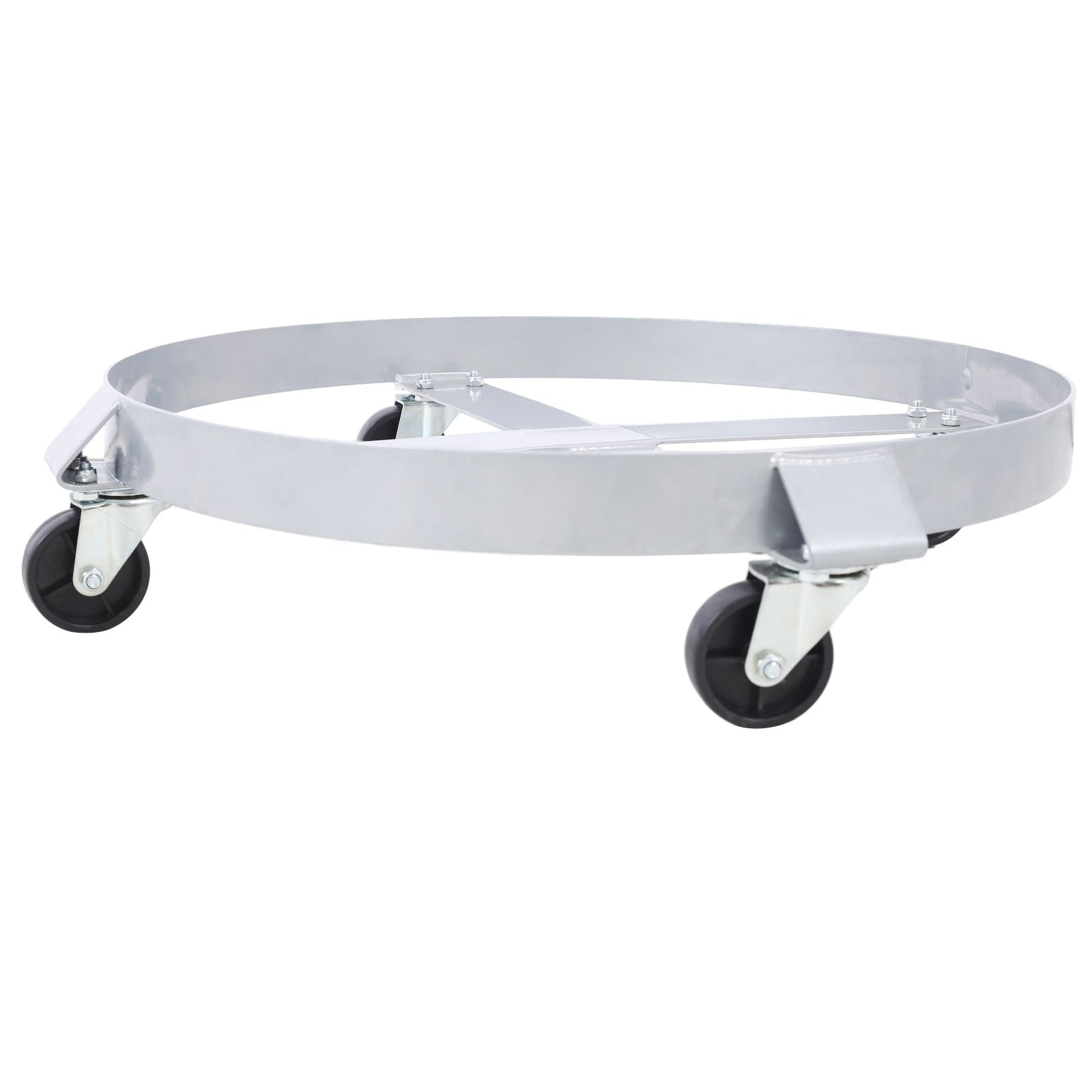 4Pcs Drum Dolly for 55 Gallon Drums,Barrel Dolly with 4 Swivel Caster Wheels,Heavy Duty Steel Frame Drum Cart with Brake image 7