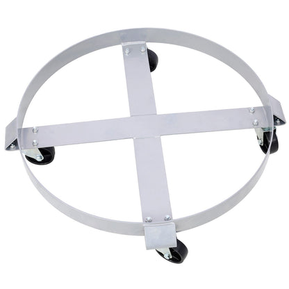 4Pcs Drum Dolly for 55 Gallon Drums,Barrel Dolly with 4 Swivel Caster Wheels,Heavy Duty Steel Frame Drum Cart with Brake image 6
