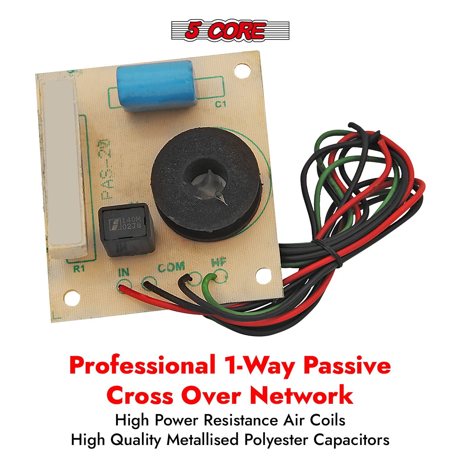 5 CORE 1 Way Passive Cross Over Network Frequency Divider Metalised Polyester Capacitors - NW 05 image 4