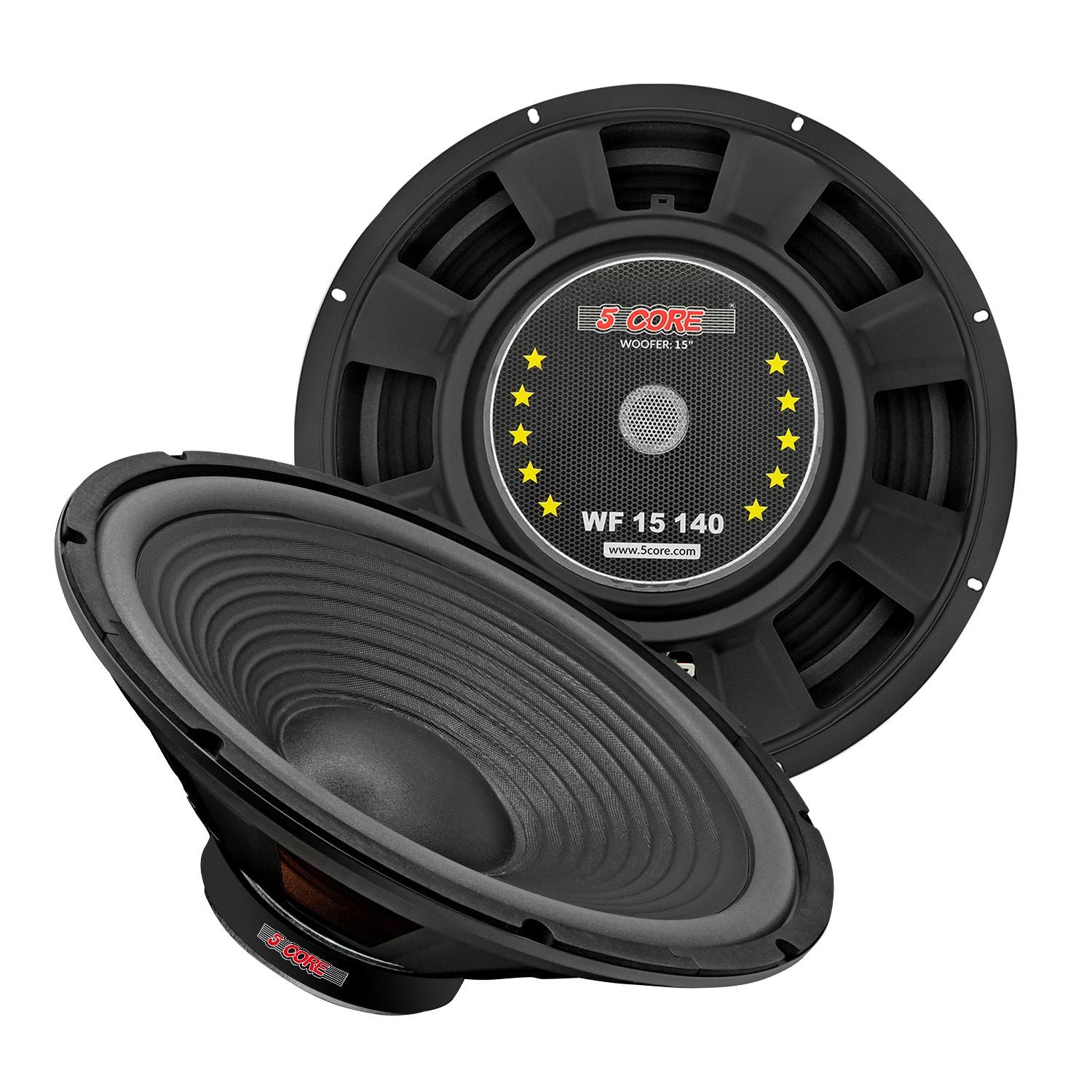 5 Core 15 Inch Subwoofer 450 Watt Car Audio Sub Woofer 4 Ohm w Deep Bass Replacement Loud Speaker image 1