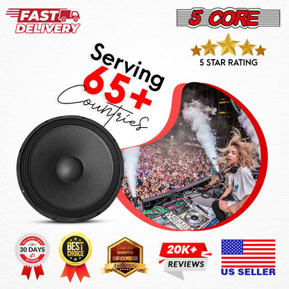 5 Core 15 Inch Subwoofer 450 Watt Car Audio Sub Woofer 4 Ohm w Deep Bass Replacement Loud Speaker image 11