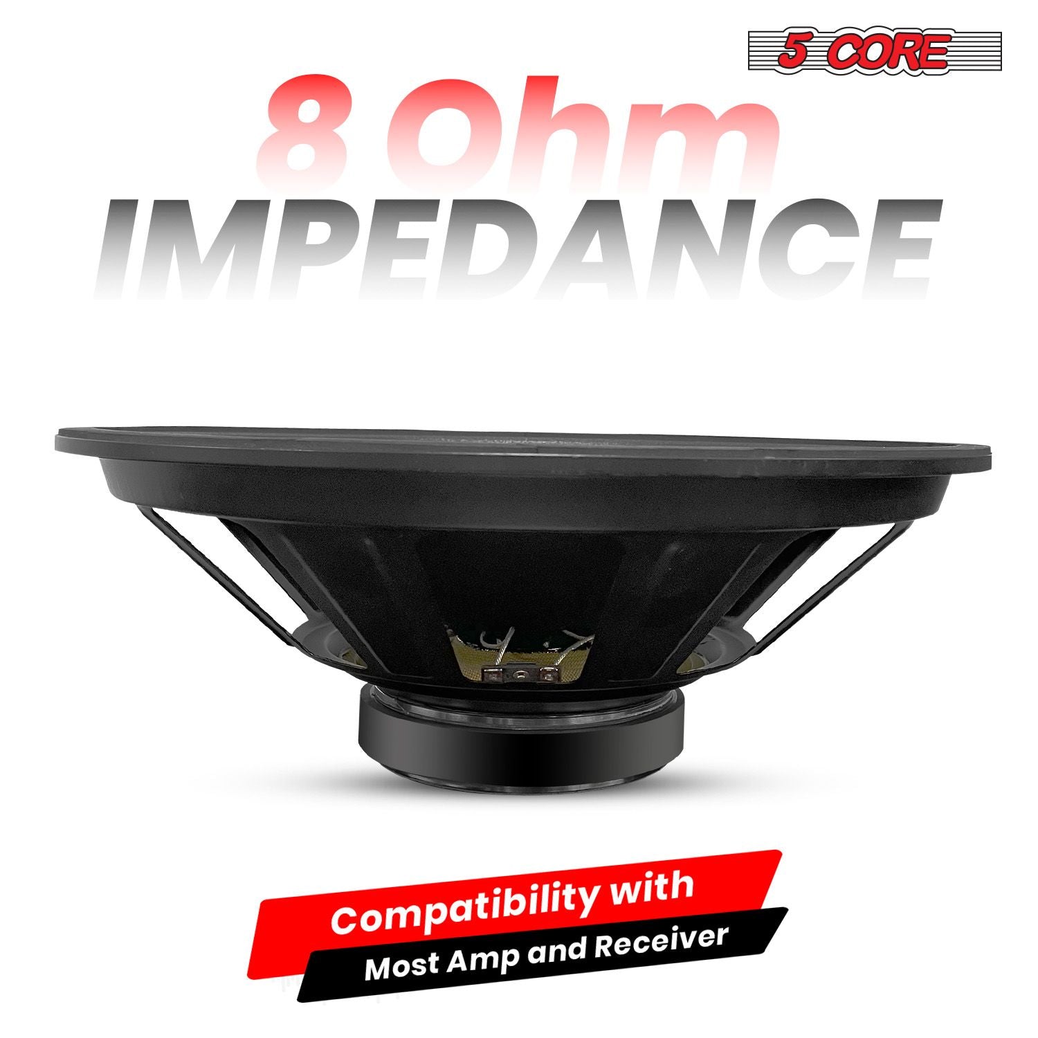 5 Core 15 Inch Subwoofer 450 Watt Car Audio Sub Woofer 4 Ohm w Deep Bass Replacement Loud Speaker image 4