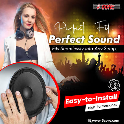 5 Core 15 Inch Subwoofer 450 Watt Car Audio Sub Woofer 4 Ohm w Deep Bass Replacement Loud Speaker image 10
