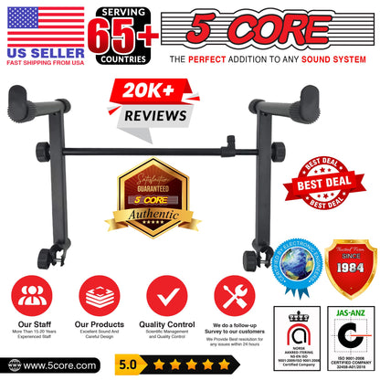 5 Core 2 tier Keyboard Stand Extension Adapter Adjustable Width 2nd Tier X-Style Piano Stands Attachment for 54 - 88 Key image 9