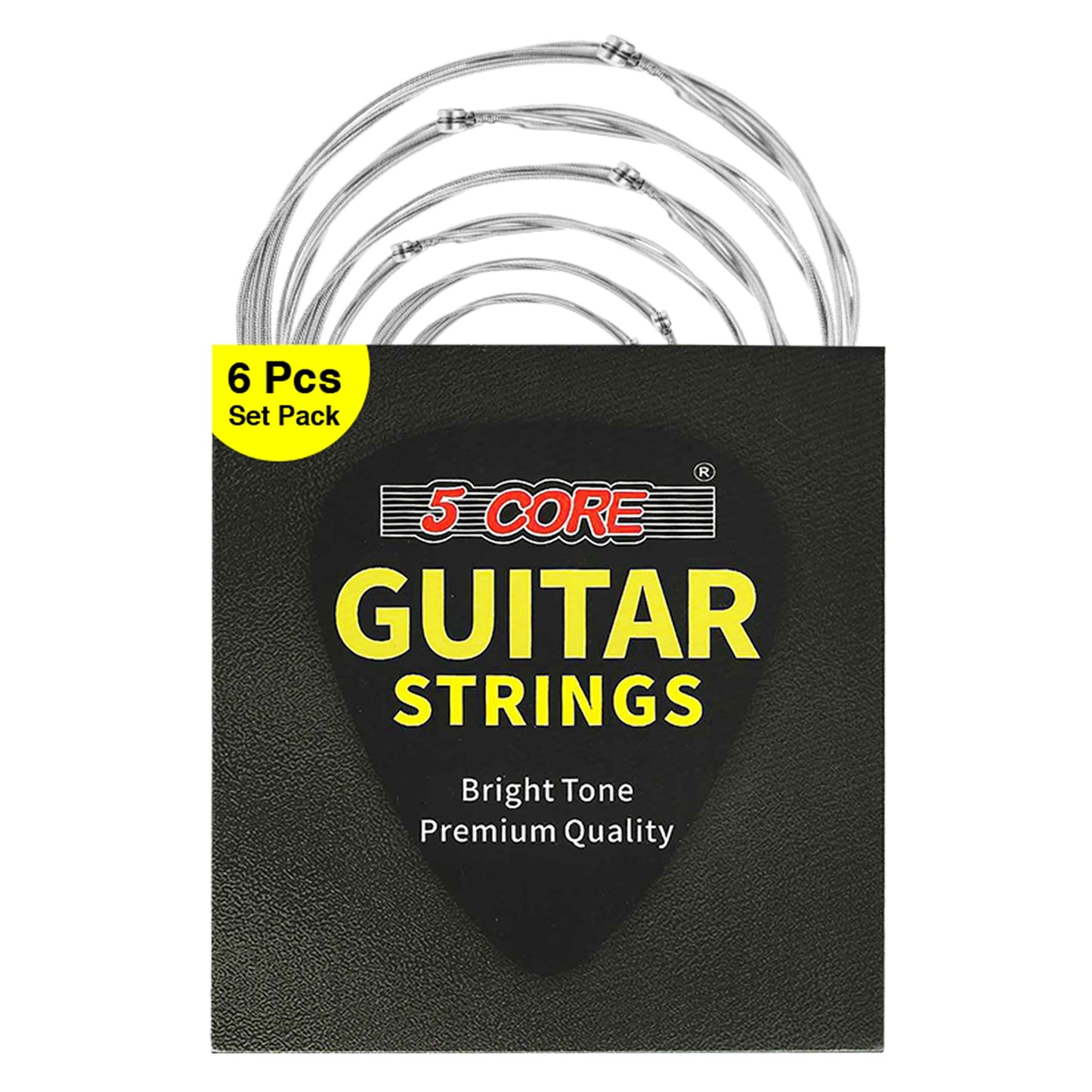 5 Core Acoustic Guitar 6 String Set Light Gauge Steel Carbon Core Bright Powerful Tone Heavy Duty GS AC image 1