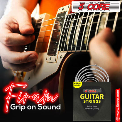 5 Core Acoustic Guitar 6 String Set Light Gauge Steel Carbon Core Bright Powerful Tone Heavy Duty GS AC image 12
