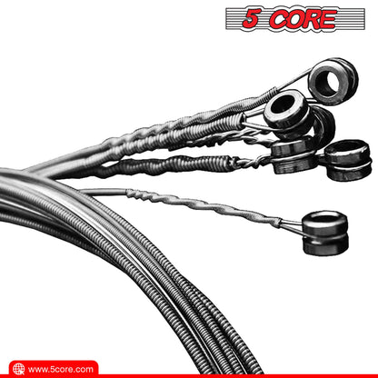 5 Core Acoustic Guitar 6 String Set Light Gauge Steel Carbon Core Bright Powerful Tone Heavy Duty GS AC image 4