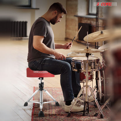 5 CORE Drum Throne Padded Guitar Stool Height Adjustable Heavy Duty Music Chair Seat Universal for Adults & Kids with An image 8