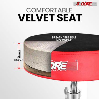 5 CORE Drum Throne Padded Guitar Stool Height Adjustable Heavy Duty Music Chair Seat Universal for Adults & Kids with An image 8