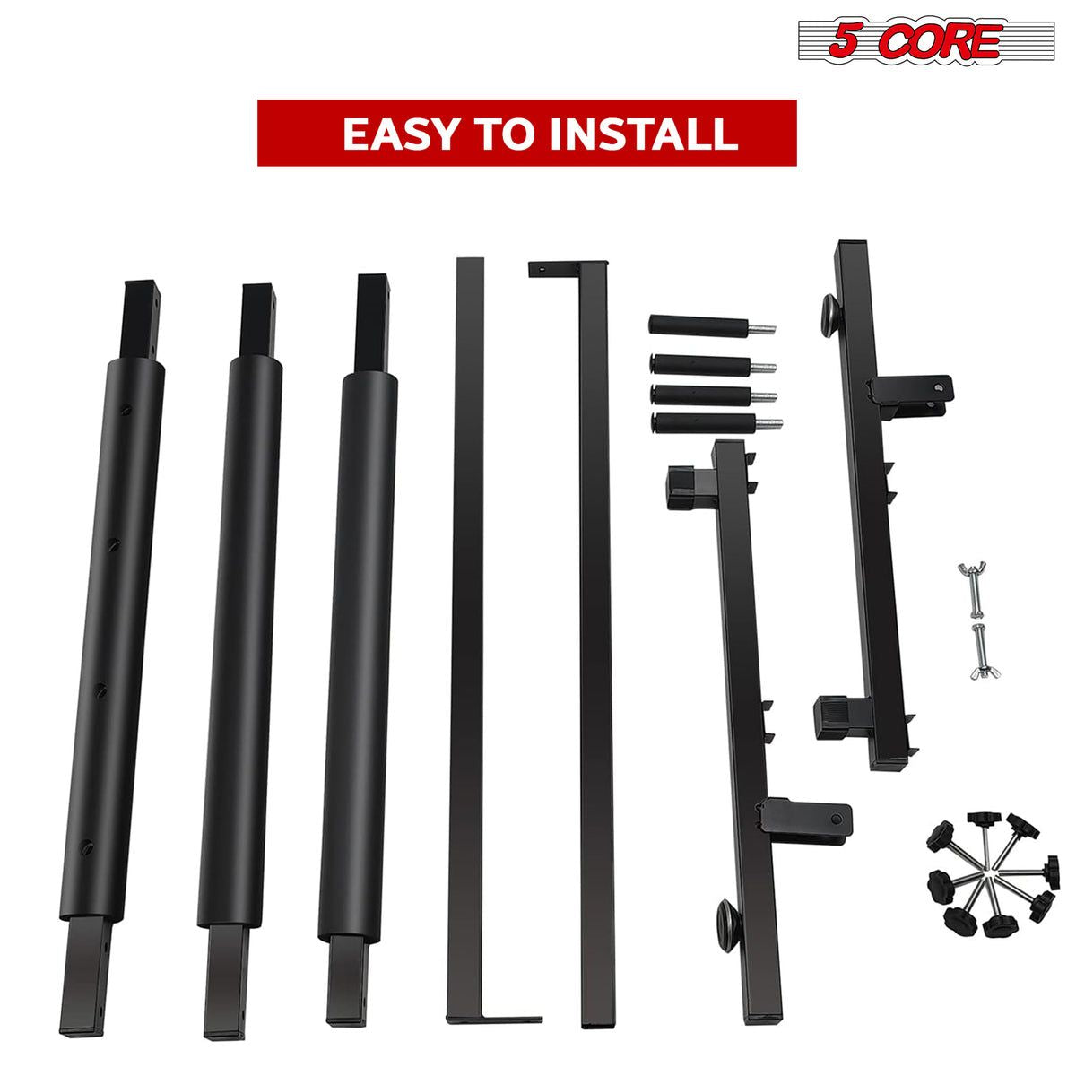 5 Core Guitar Rack 3 Slot Multi Guitar Stand Triple Display Floor Stand - With Guitars