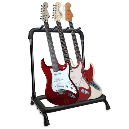 5 Core Guitar Rack 3 Slot Multi Guitar Stand Triple Display Floor Stand - Closeup