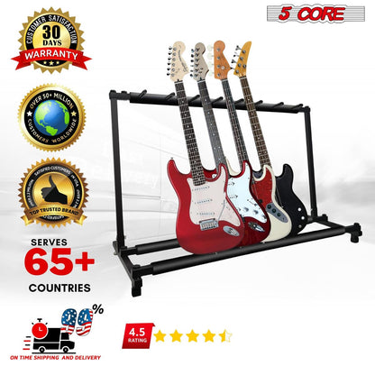 5 Core Guitar Rack 7 Slot Multi Guitar Stand - Detail
