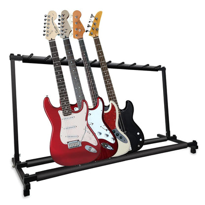 5 Core 9-Slot Multi Guitar Stand - Front View