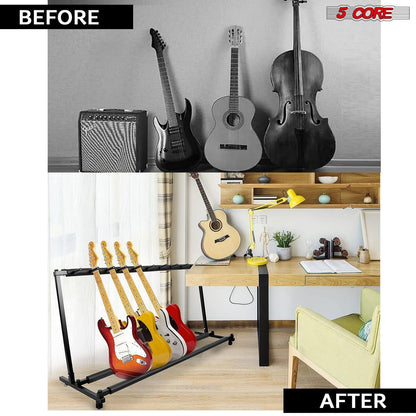 9 Slot Guitar Stand - Back View