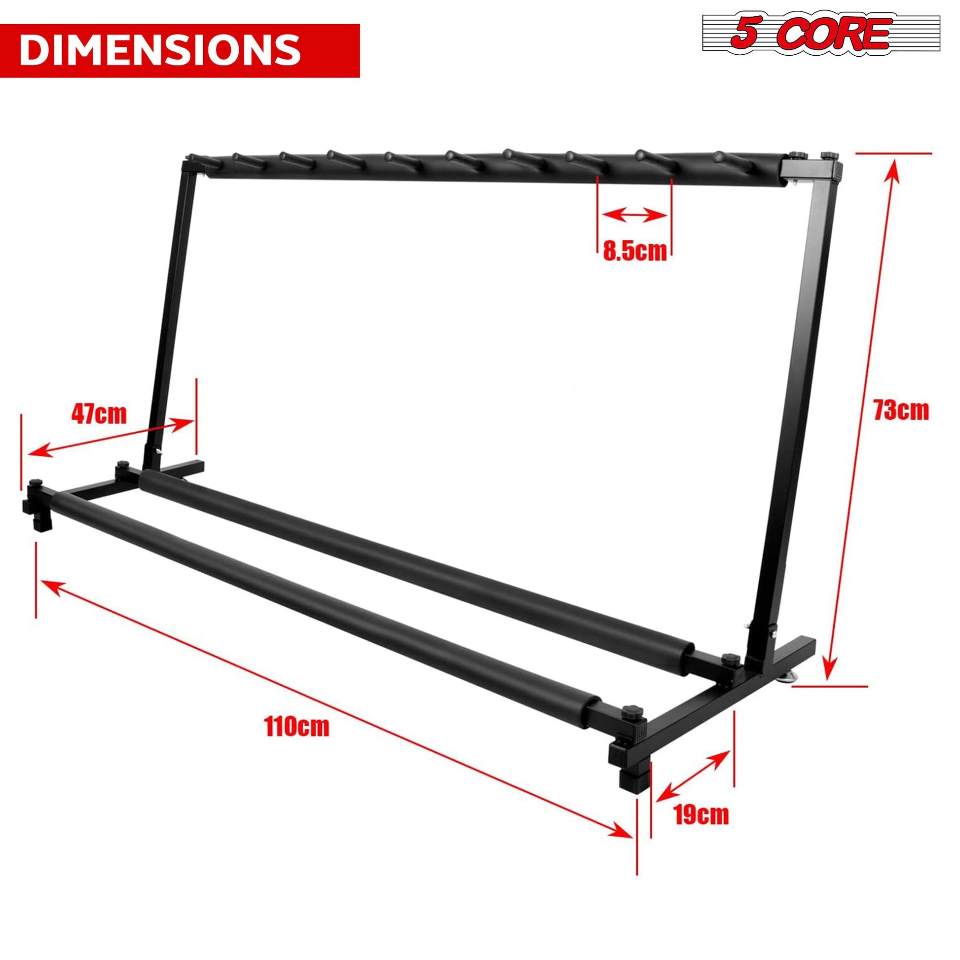 5 Core Guitar Rack - Folded for Portability