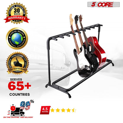 5 Core Guitar Rack 9 Slot Multi Guitar Stand Nine Display Floor Stand Safe Storage Foldable Portable for Electric Acoust image 17