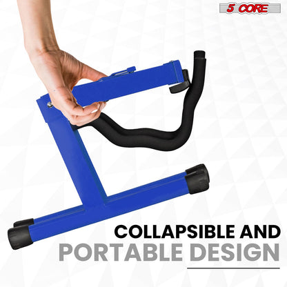 5 Core Guitar Stand 2 Pack A Frame w Soft Foam Arm Non Slip Rubber for Acoustic Electric Bass image 8
