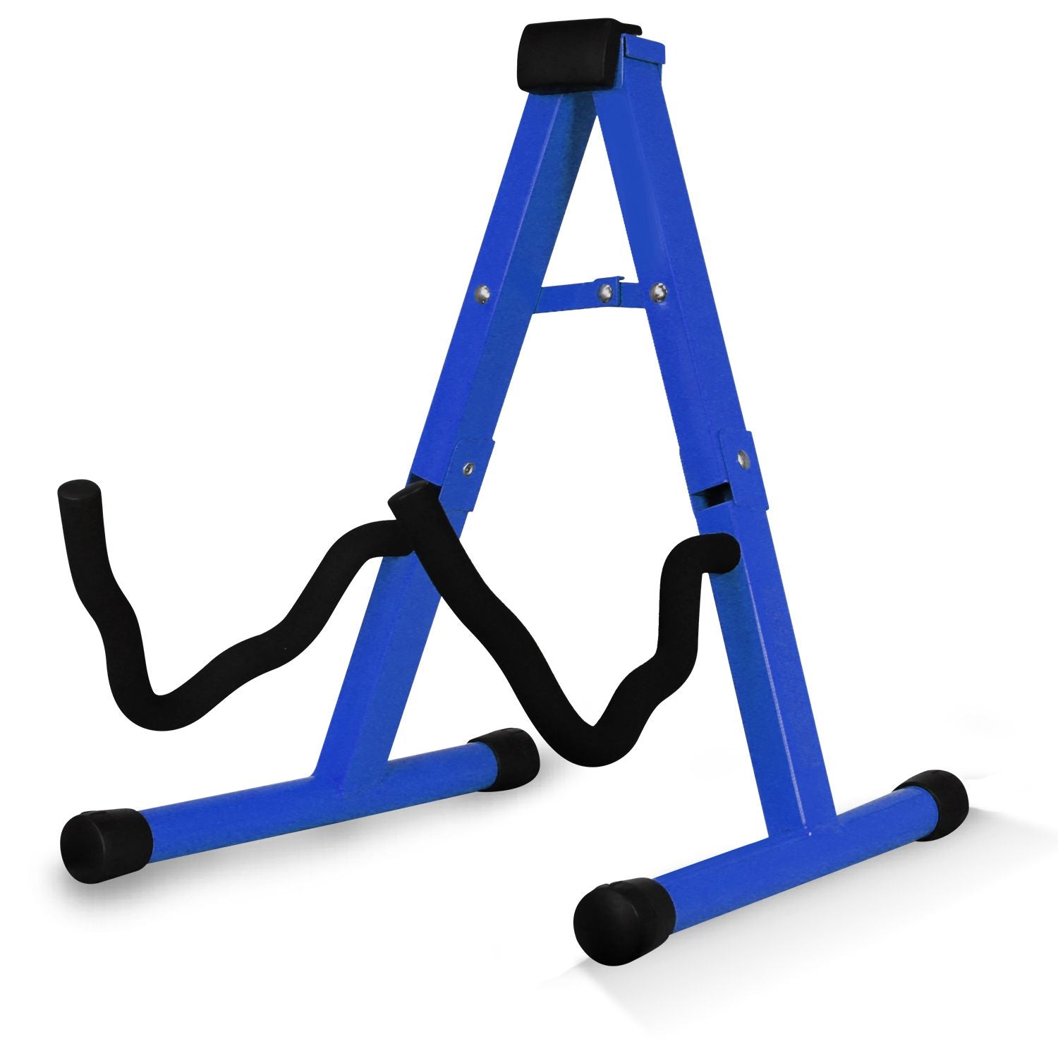 5 Core Guitar Stand 2 Pack A Frame w Soft Foam Arm Non Slip Rubber for Acoustic Electric Bass image 1
