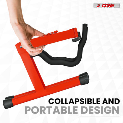 5 Core Guitar Stand A Frame w Soft Foam Arm Non Slip Rubber for Acoustic Electric Bass Ukulele image 6