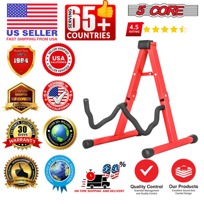 5 Core Guitar Stand A Frame w Soft Foam Arm Non Slip Rubber for Acoustic Electric Bass Ukulele image 8