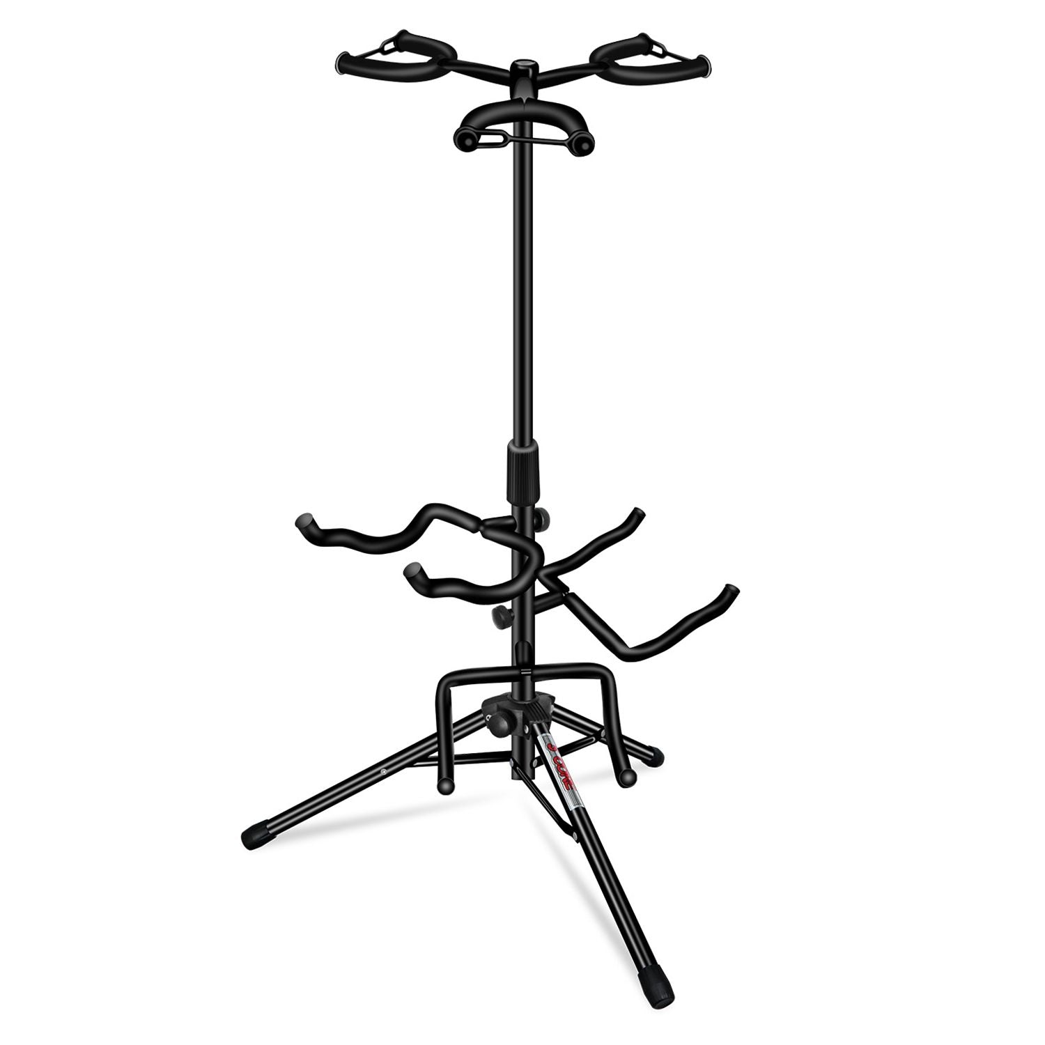 5 Core Guitar Stand Adjustable Triple Guitars Stands Floor w Neck Holder for Acoustic Electric Bass - GSH 3N1 image 1