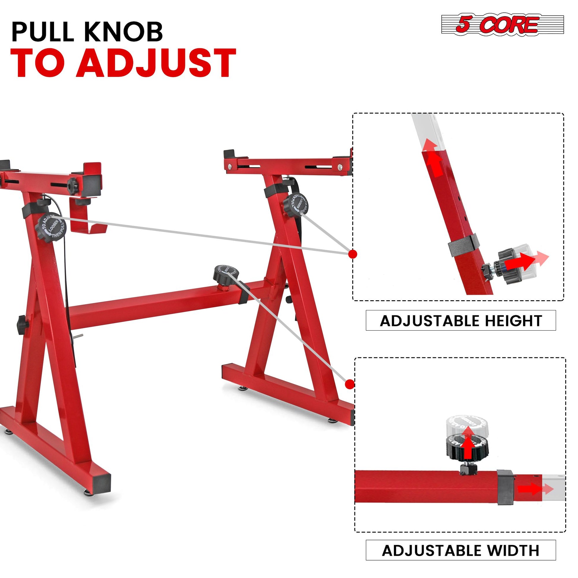 5 CORE Keyboard Stand Riser Z Style Height Width Adjustable Portable Heavy Duty Music Stands Holder for Kids and Adults  image 4
