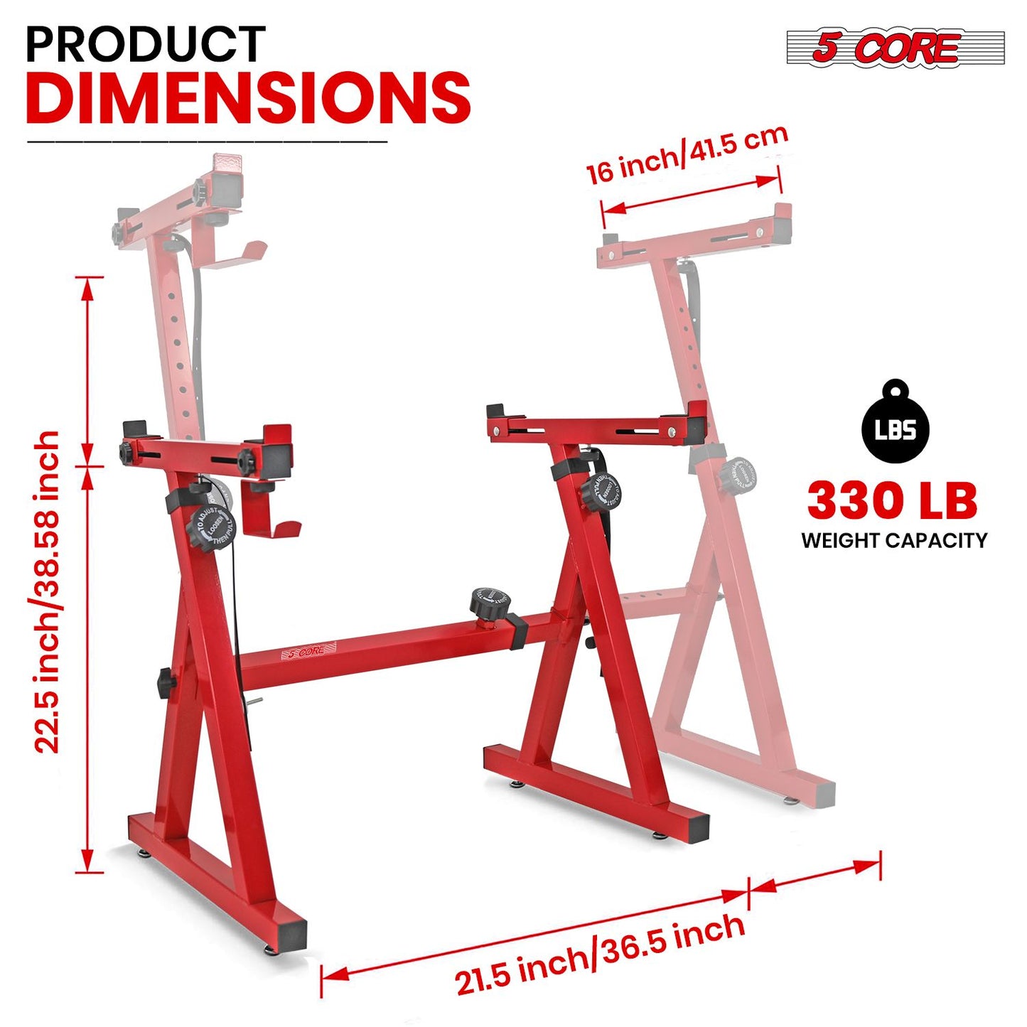 5 CORE Keyboard Stand Riser Z Style Height Width Adjustable Portable Heavy Duty Music Stands Holder for Kids and Adults  image 2