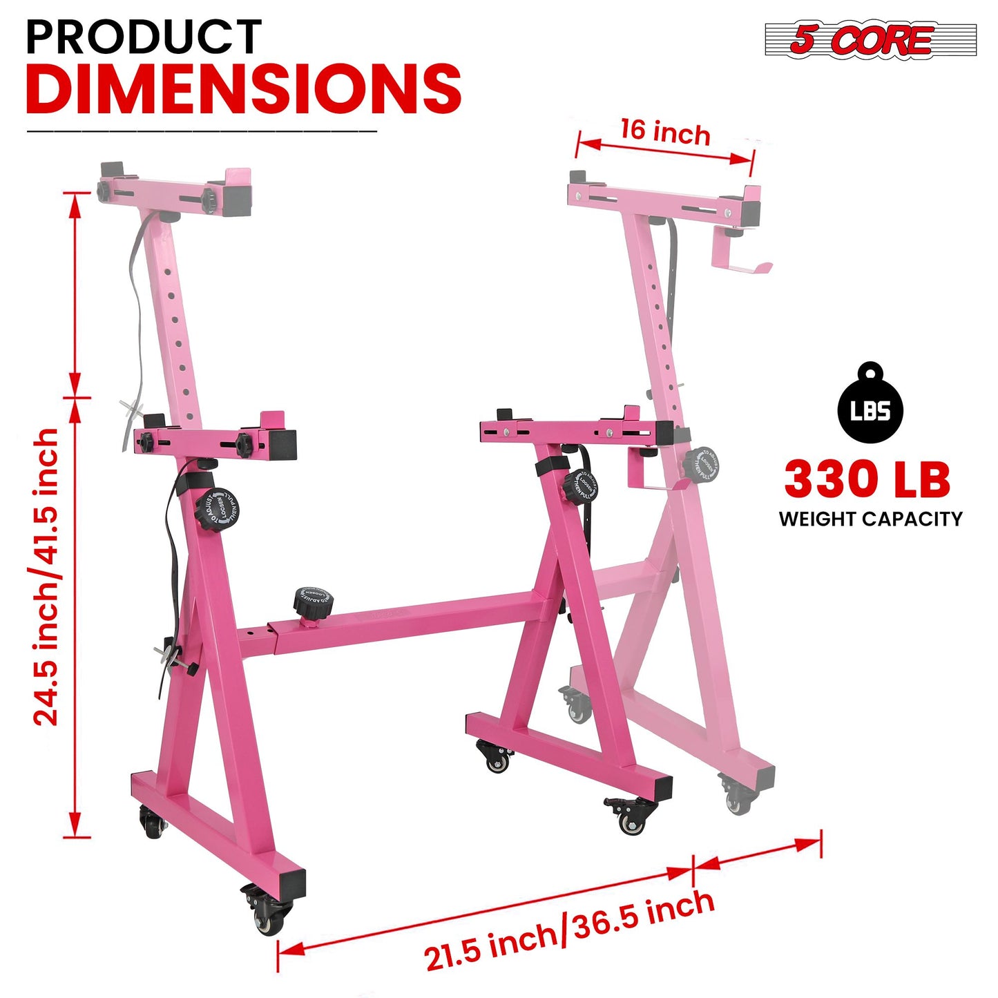 5 CORE Keyboard Stand Riser Z Style Height Width Adjustable Portable Heavy Duty Music Stands Holder for Kids and Adults  image 2