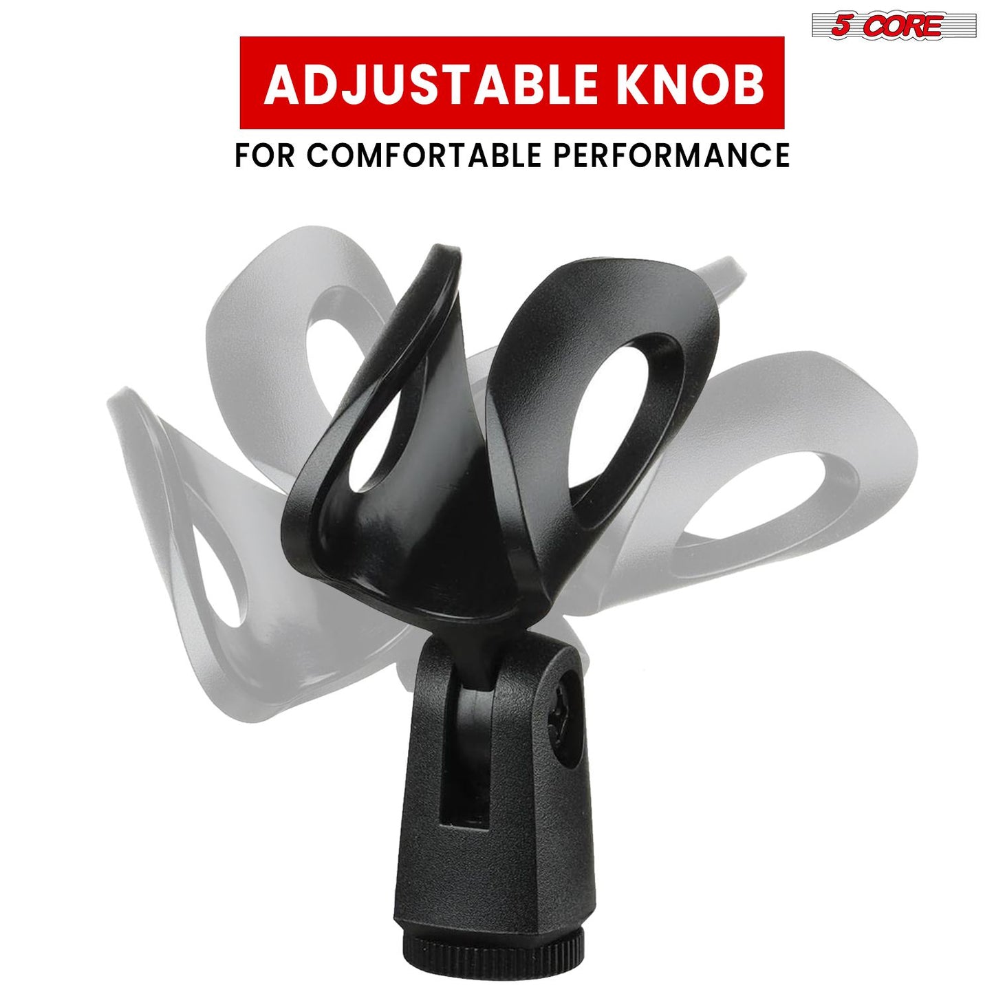 5 Core Mic Clips for Stands 4Pcs Microphone Clip Holder Universal Adjustable with 5/8" Male to 3/8" Female Screw Adapter image 9