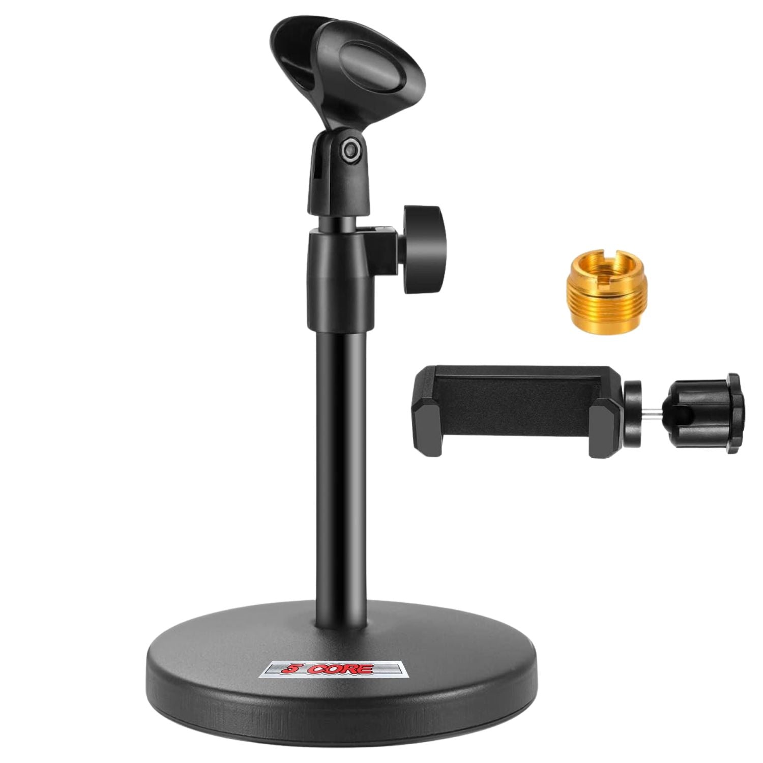 5 Core Mic Stand 3 in 1 Desktop Microphone Stands Adjustable Table Microfono Holder w Phone Clamp - MS RBS BOOM image 1