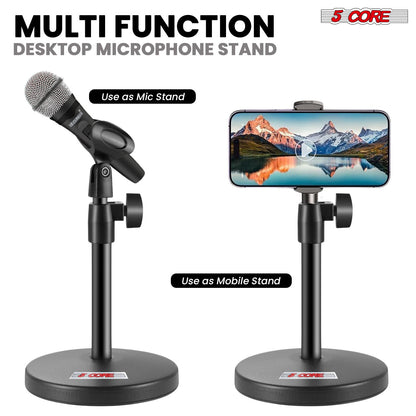 5 Core Mic Stand 3 in 1 Desktop Microphone Stands Adjustable Table Microfono Holder w Phone Clamp - MS RBS BOOM image 16