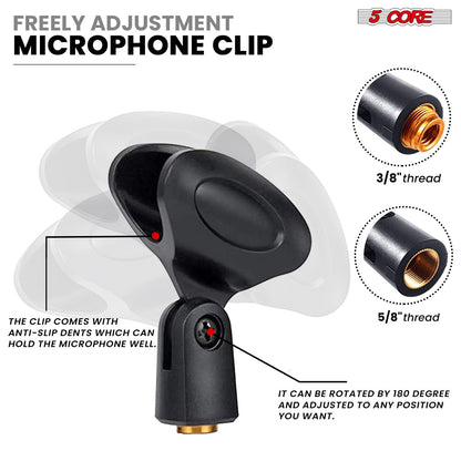 5 Core Mic Stand 3 in 1 Desktop Microphone Stands Adjustable Table Microfono Holder w Phone Clamp - MS RBS BOOM image 6