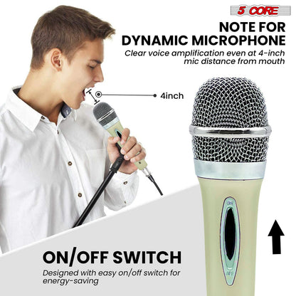 5 CORE Microphone Dynamic Vocal Handheld Mic Cardioid Unidirectional Microfono w On Off Switch + XLR Audio Cable for Sin image 15