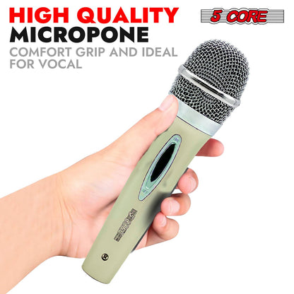 5 CORE Microphone Dynamic Vocal Handheld Mic Cardioid Unidirectional Microfono w On Off Switch + XLR Audio Cable for Sin image 2
