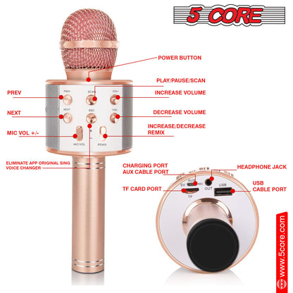 5 Core Microphone Wireless Karaoke Mic With Speaker 3 in 1 Portable Bluetooth Microfono Inalambrico image 12