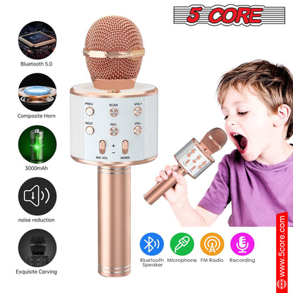 5 Core Microphone Wireless Karaoke Mic With Speaker 3 in 1 Portable Bluetooth Microfono Inalambrico image 6