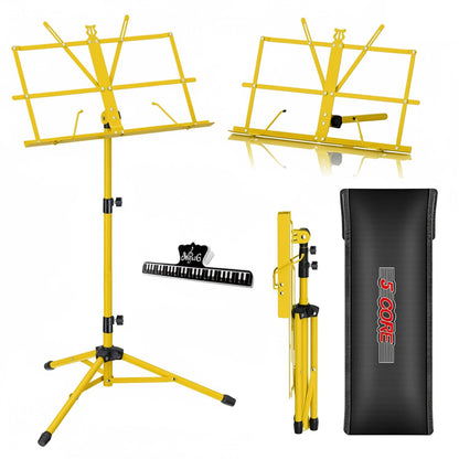 5 Core Music Stand Adjustable 57" Desktop Book Stands Sheet Holder All Metal Portable Bookstand image 1
