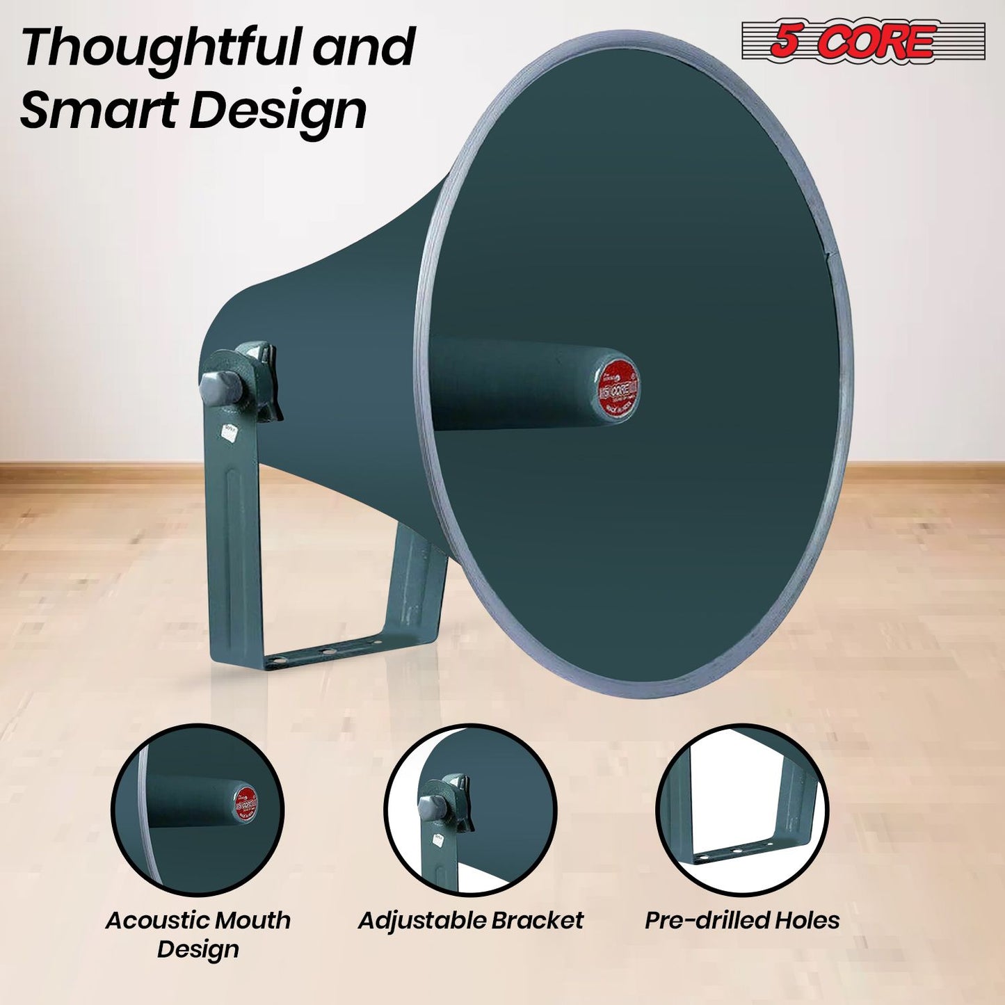 5 Core Outdoor PA Paging Horn Loud Speaker 16 Inch PA Speaker Weatherproof with mounting Bracket - RH 16 image 7