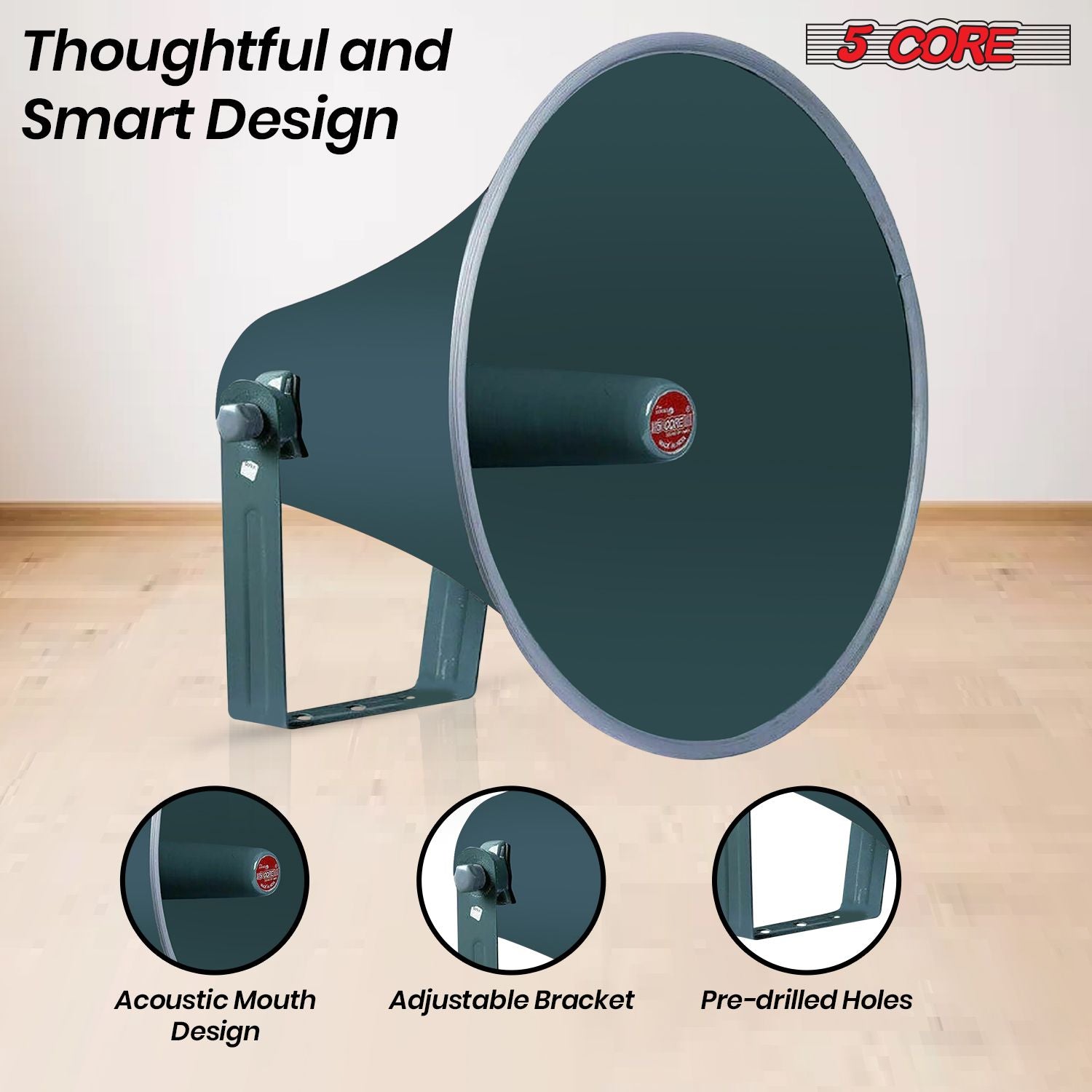 5 Core Outdoor PA Paging Horn Loud Speaker 16 Inch PA Speaker Weatherproof with mounting Bracket - RH 16 image 7