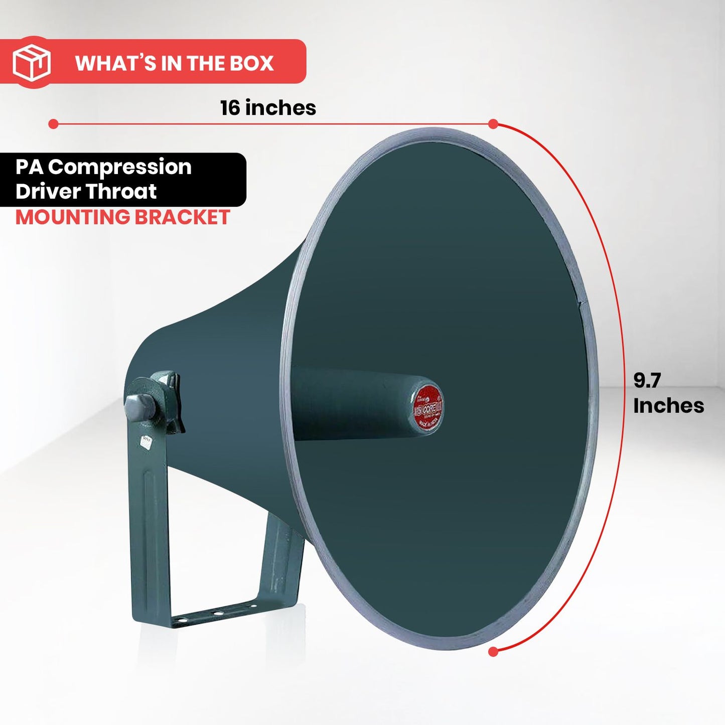 5 Core Outdoor PA Paging Horn Loud Speaker 16 Inch PA Speaker Weatherproof with mounting Bracket - RH 16 image 3