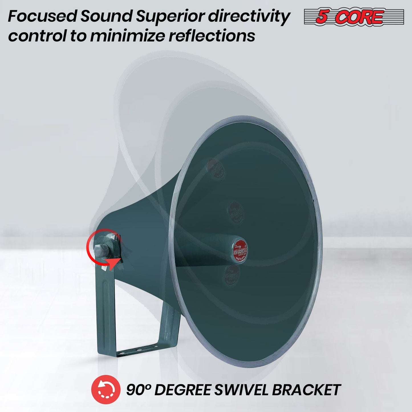 5 Core Outdoor PA Paging Horn Loud Speaker 16 Inch PA Speaker Weatherproof with mounting Bracket - RH 16 image 6