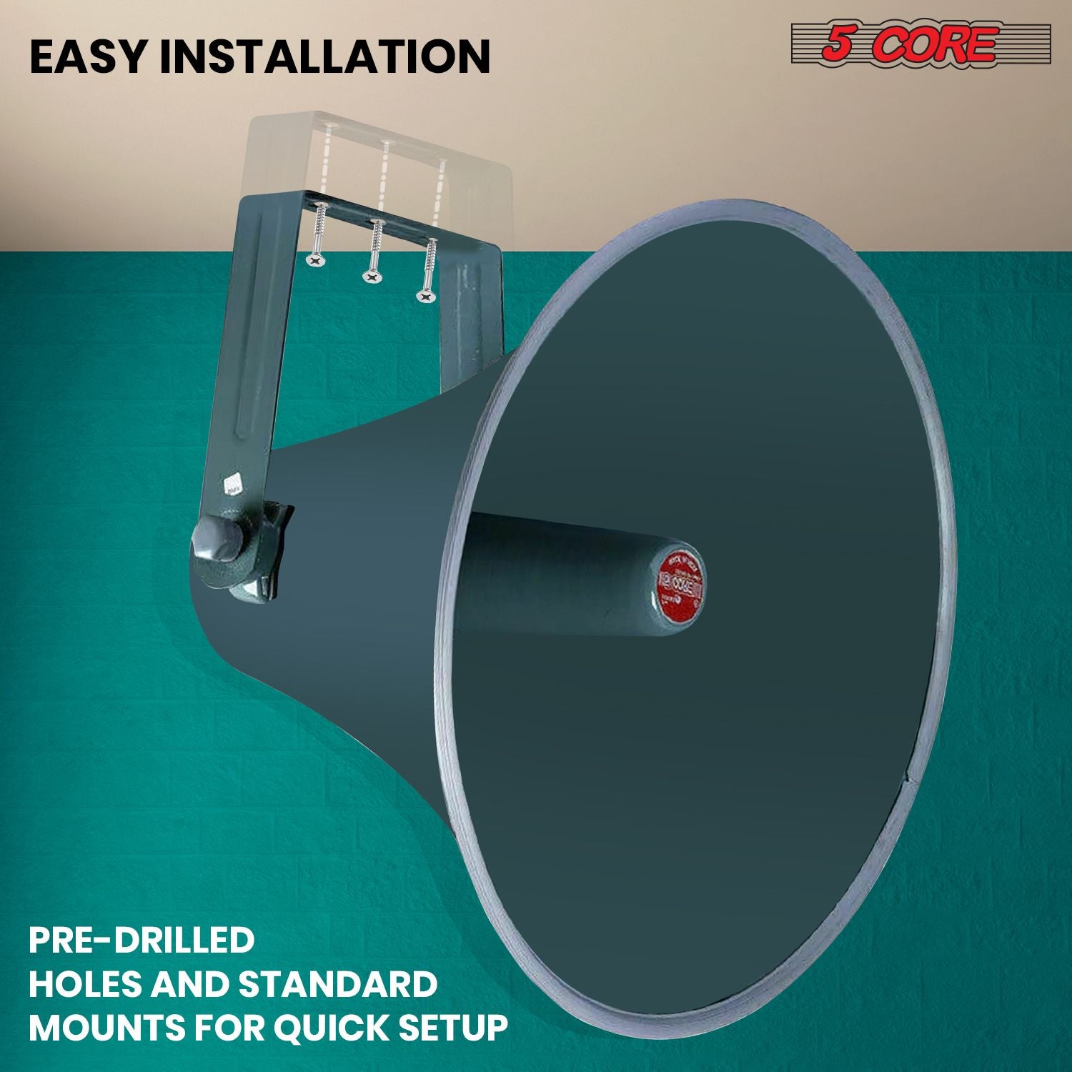 5 Core Outdoor PA Paging Horn Loud Speaker 16 Inch PA Speaker Weatherproof with mounting Bracket - RH 16 image 4