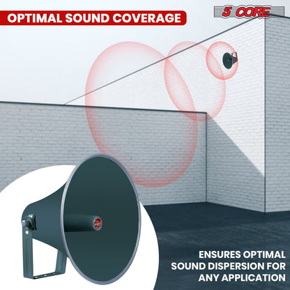 5 Core Outdoor PA Paging Horn Loud Speaker 16 Inch PA Speaker Weatherproof with mounting Bracket - RH 16 image 2