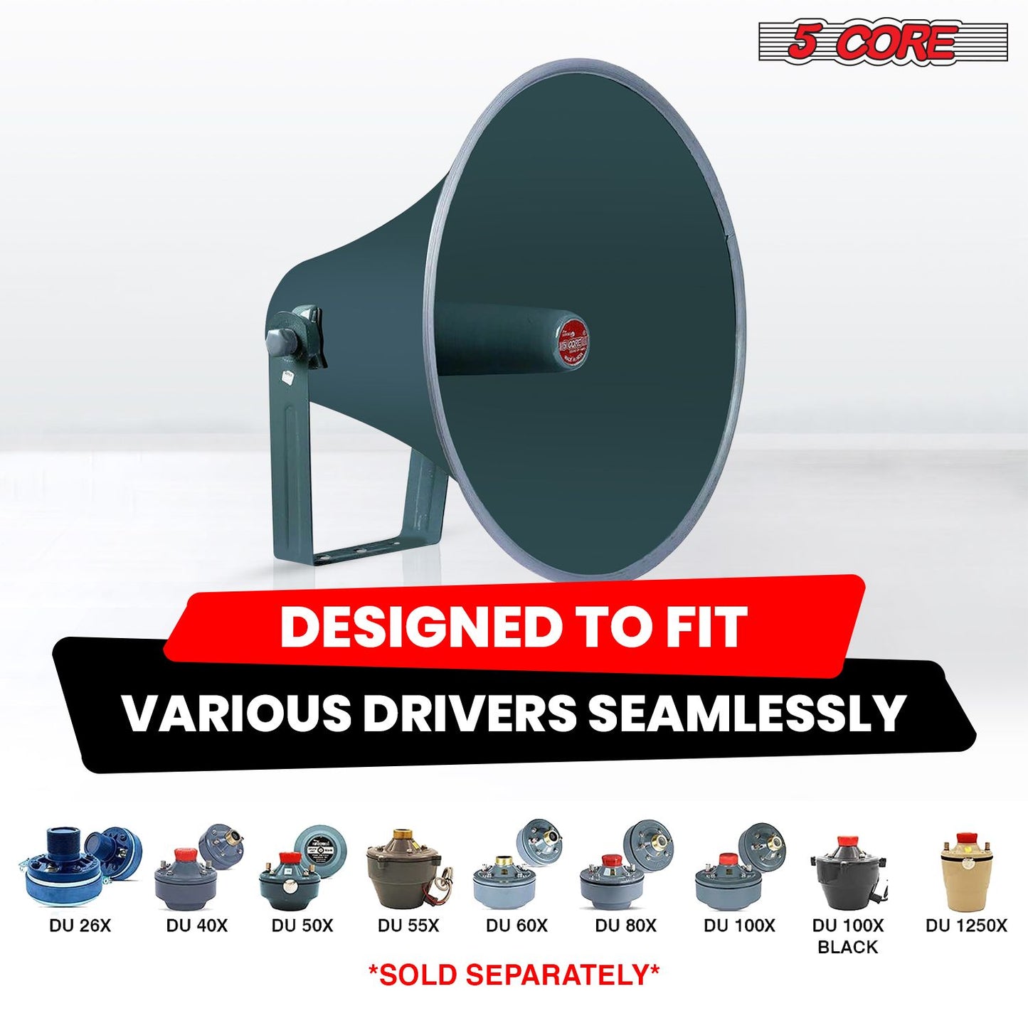 5 Core Outdoor PA Paging Horn Loud Speaker 16 Inch PA Speaker Weatherproof with mounting Bracket - RH 16 image 8