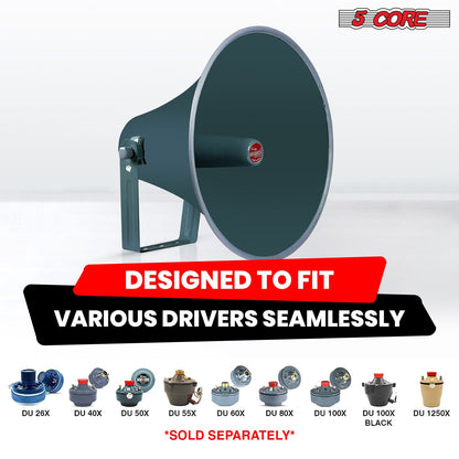 5 Core Outdoor PA Paging Horn Loud Speaker 16 Inch PA Speaker Weatherproof with mounting Bracket - RH 16 image 8