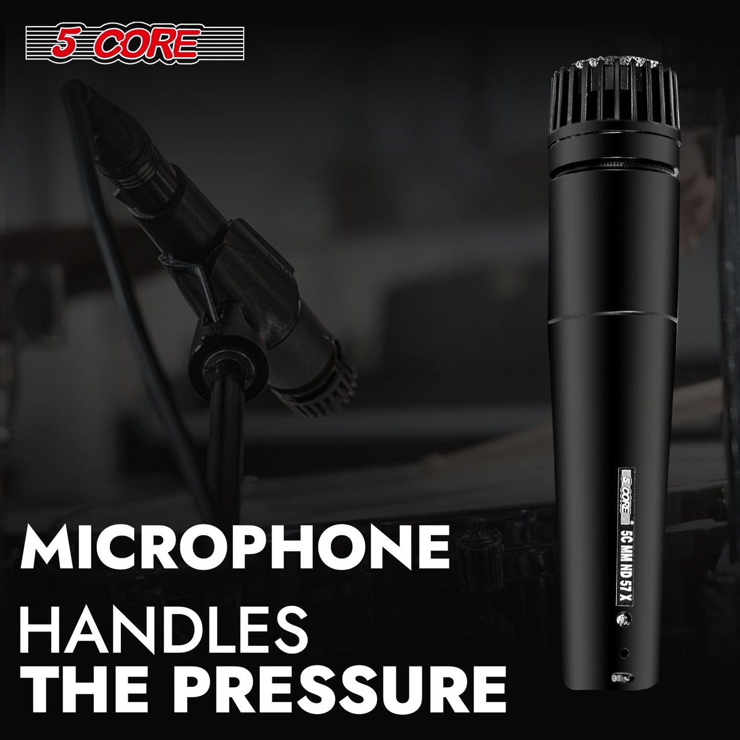 5 CORE Professional Dynamic Vocal Microphone Neodymium Cardioid Unidirectional Handheld Mic for Singing Karaoke Steel Me image 4