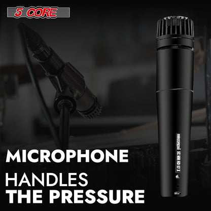 5 CORE Professional Dynamic Vocal Microphone Neodymium Cardioid Unidirectional Handheld Mic for Singing Karaoke Steel Me image 4