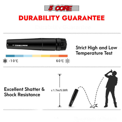5 CORE Professional Dynamic Vocal Microphone Neodymium Cardioid Unidirectional Handheld Mic for Singing Karaoke Steel Me image 8